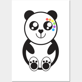 Rainbow Panda Posters and Art